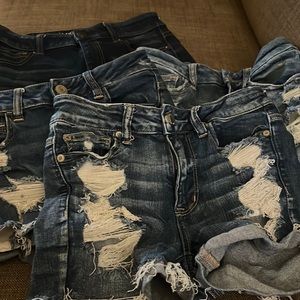 Lot of 4 American eagle denim shorts